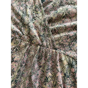 Peruvian Connection Dress Medium Brown Geometric Print Faux Wrap Pima‎ cotton thumbnail 6