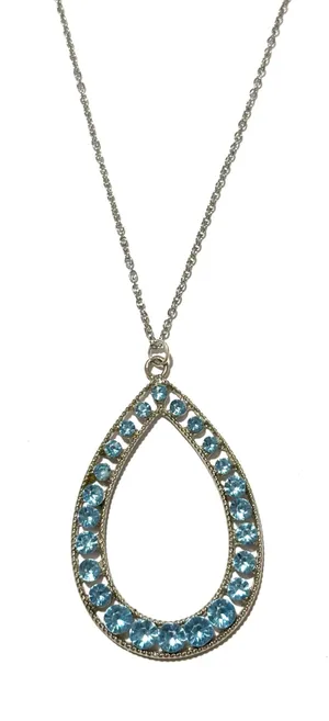 Blue Rhinestone charm Necklace thumbnail 1