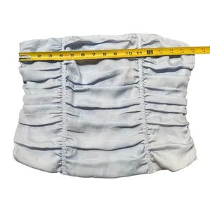 Sky To Moon Size L Ruffled Corset Top Pastel Blue Strapless Preppy‎ European thumbnail 6