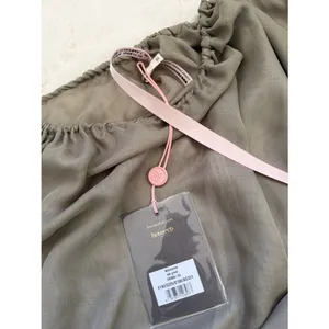 House of CB Off-Shoulder Chiffon Mini Dress XS - Ash Green thumbnail 6