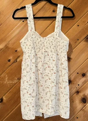 American Eagle floral button up linen blend dress thumbnail 6