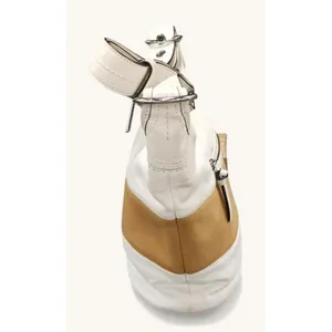 Vintage Coach 6277 Leather Bucket Bag White Tan Y2K Shoulder Purse thumbnail 3