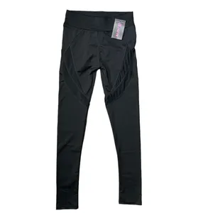 POP Fit Women’s Black High Waisted Mesh Leggings Size Medium NWT thumbnail 2