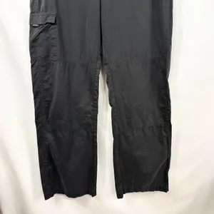 Prana Large Cargo Pants Black Hiking Straight Leg Outdoor USA VTG Y2K 1142 thumbnail 4