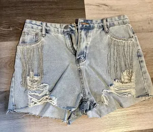 Buckle The  Rhinestone Jean Shorts thumbnail 1