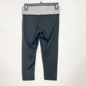 VS Pink Mid-Rise Capri Black Athleisure Leggings Size S thumbnail 5