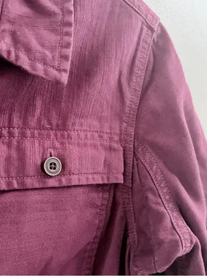 Duluth Trading Co Short-Sleeve Shirt Dress in Plum thumbnail 4