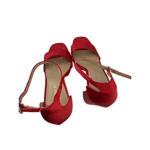Madden Girl Omega Fashion Heel Red Satin Womens 6 thumbnail 4