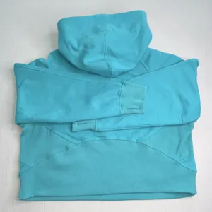 Trendy Queen Turquoise 1/2 Zip Hoodie XL Rayon Spandex Hooded Pockets Raglan thumbnail 5