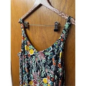 Natural Life Floral Wide Leg Sleeveless Cropped Jumpsuit Multicolor XL NEW thumbnail 9