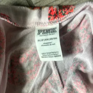 PINK Victoria's Secret Pink and Red Pajama Shorts with Ruffled Hem thumbnail 7