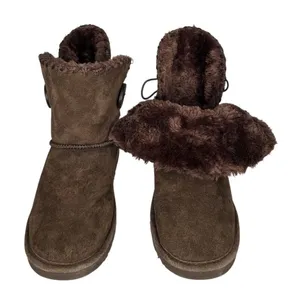 1990s–2000s Lamo Essential Shearling Suede Button Boots 7.5/8 Brown thumbnail 1