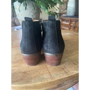 J Crew Womens Sawyer Black Suede Side Zip Booties Ankle Boots Size thumbnail 3