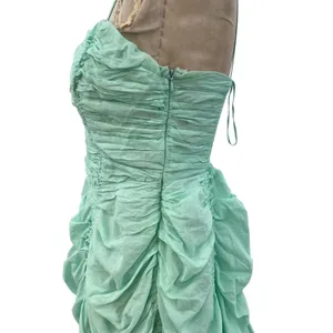 Urban Outfitters Kimchi Blue Belladonna Dress Ruched Mini Turquoise Size Medium‎ thumbnail 8