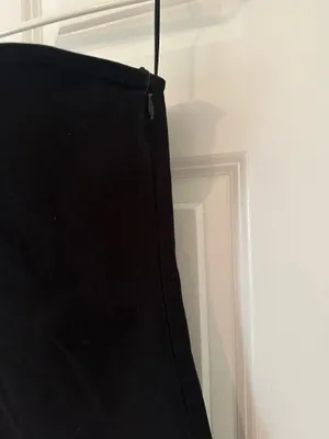 Zara black denim mini strapless dress thumbnail 4