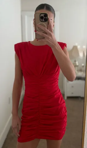 ZARA Red Mini Dress thumbnail 1