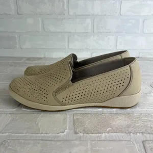 Dansko‎ 40 Loafer Slip On Sneaker Womens 9.5 10 Beige Perforated Nubuck Leather thumbnail 5