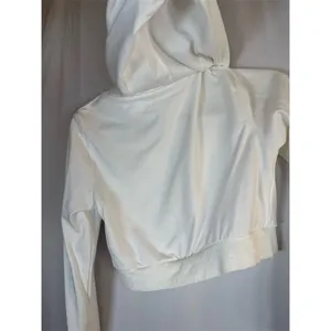 Brandy Melville ZAFUL Cropped Full Zip Hoodie Jacket Womens Size S White Casual thumbnail 9