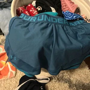 teal under armour shorts thumbnail 1