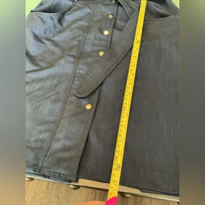 Calvin Klein Shirt Dress Navy Blue Belted Button Front Size 8 thumbnail 11