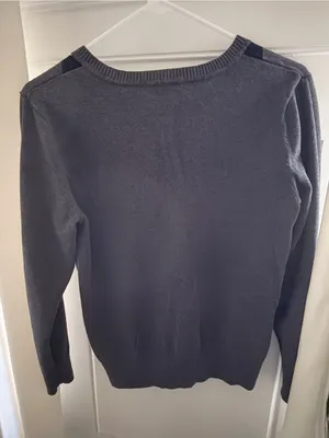 St. John's Bay Argyle Women's Gray Sweater Size L thumbnail 2