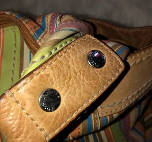 Fossil multicolor stripped hand bag thumbnail 7