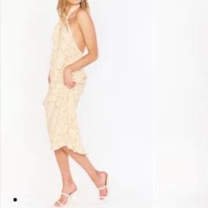 SHOW ME YOUR MUMU Jasmine‎ Halter Midi Dress In Desert Snake Size Large thumbnail 2