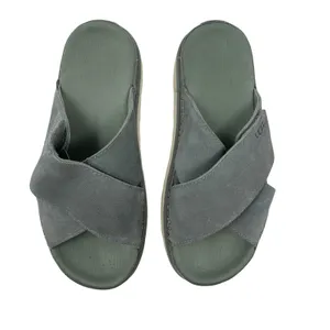 UGG‎ Goldenstar Cross Slide Sandal Olive Green Suede Size US 9.5 thumbnail 2