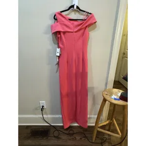 Adrianna Papell Women's Asymmetrical Ruched Draped Gown Size 10 Azalea Pink thumbnail 7