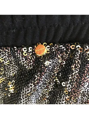 Anthropologie Harlyn NWT Sequin Stretch Waist Mini Skirt Drawstring Size XS thumbnail 9