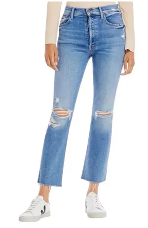 Mother The Tripper Ankle Fray High Rise Ribcage Jeans Size 26. thumbnail 1
