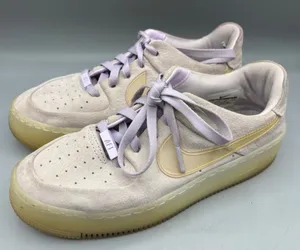 Nike Air Force 1 Sage LX Low Womens 8.5 Violet Mist Suede Sneakers AR5409-500‎ thumbnail 1