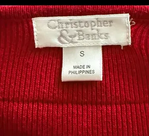 Christopher & Banks Red Cardigan size small thumbnail 4