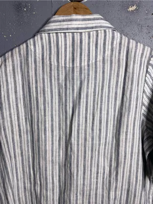 FAHERTY Paradise Point Stripe Linen Shirtdress. Size Medium. NWOT thumbnail 8