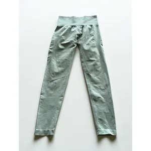 NVGTN Women Sage Green Seamless High Waisted‎ Activewear Gym Leggings Size S thumbnail 3