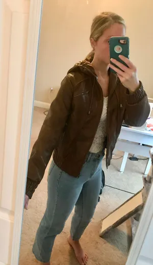 Brown Leather Jacket Size L thumbnail 2