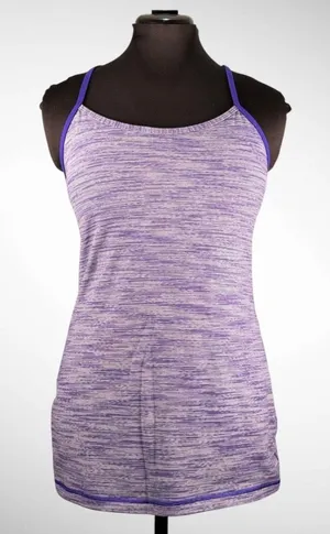 Women’s Lululemon Power Y Tank Heather Purple Size 10 thumbnail 1