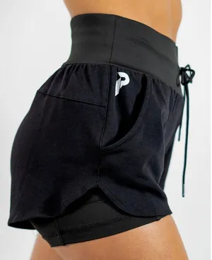 Iron Pulse Layered Shorts Black thumbnail 1