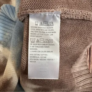 All Worthy By Hunter McGrady Blue & Mocha Brown Tie Dye Crewneck Knit Sweater L thumbnail 11