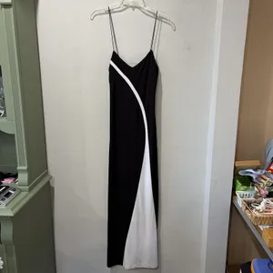 Vintage Jodi Kristopher Maxi Fancy Rom Elegant dress Black White Y2K 90s Size XS thumbnail 2