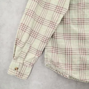 Lee Green Flannel Plaid Long Sleeve Button‎ Up Western Cotton Work Vintage Small thumbnail 11