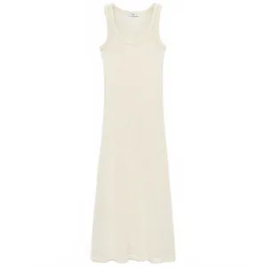 Mango Cotton Blend Knitted Dress with Lace Pattern Ecru Beige NWT Size 8/Large thumbnail 3