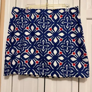 Vineyard Vines blue and red patterned skirt preppy patriotic resort New size 12 thumbnail 2