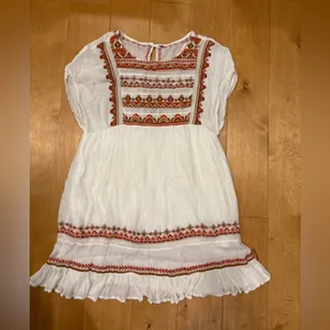 Free People Sunrise Wanderer boho mini dress white XS S thumbnail 4