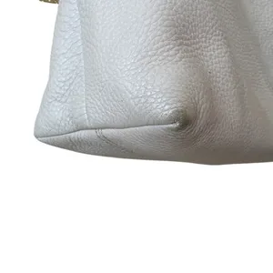 Tory Burch Marion Slouchy‎ Tote Light Oak Pebbled Leather Chain thumbnail 7