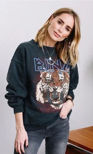 ANINE BING OG Tiger Graphic Crewneck Sweatshirt thumbnail 1