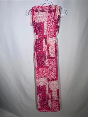 Zara Womens Patchwork Cutout Pink Maxi Dress Small 3709/917/330/S thumbnail 7