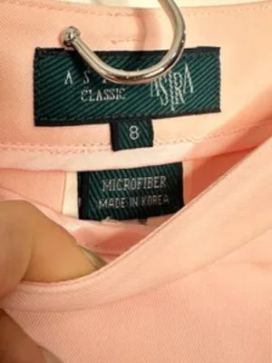 Astra Classic Pink Double Slit High Waist Mini Skirt Sz 8 thumbnail 6