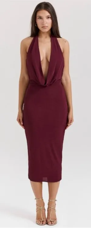 HOUSE OF CB Florentina Halter Minidress in Port Royale Size Small thumbnail 1
