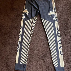 National Football League New Orleans Saints black and gold striped leggings S thumbnail 4